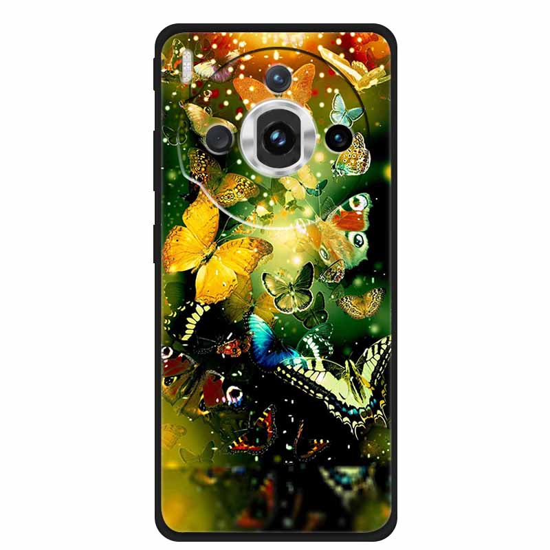 For ZTE nubia Z60S Pro 6.78" Case TPU Soft Black Silicone Painted Cute Cat Starry Cover for Nubia Z60S Pro Luxury Animals Funda