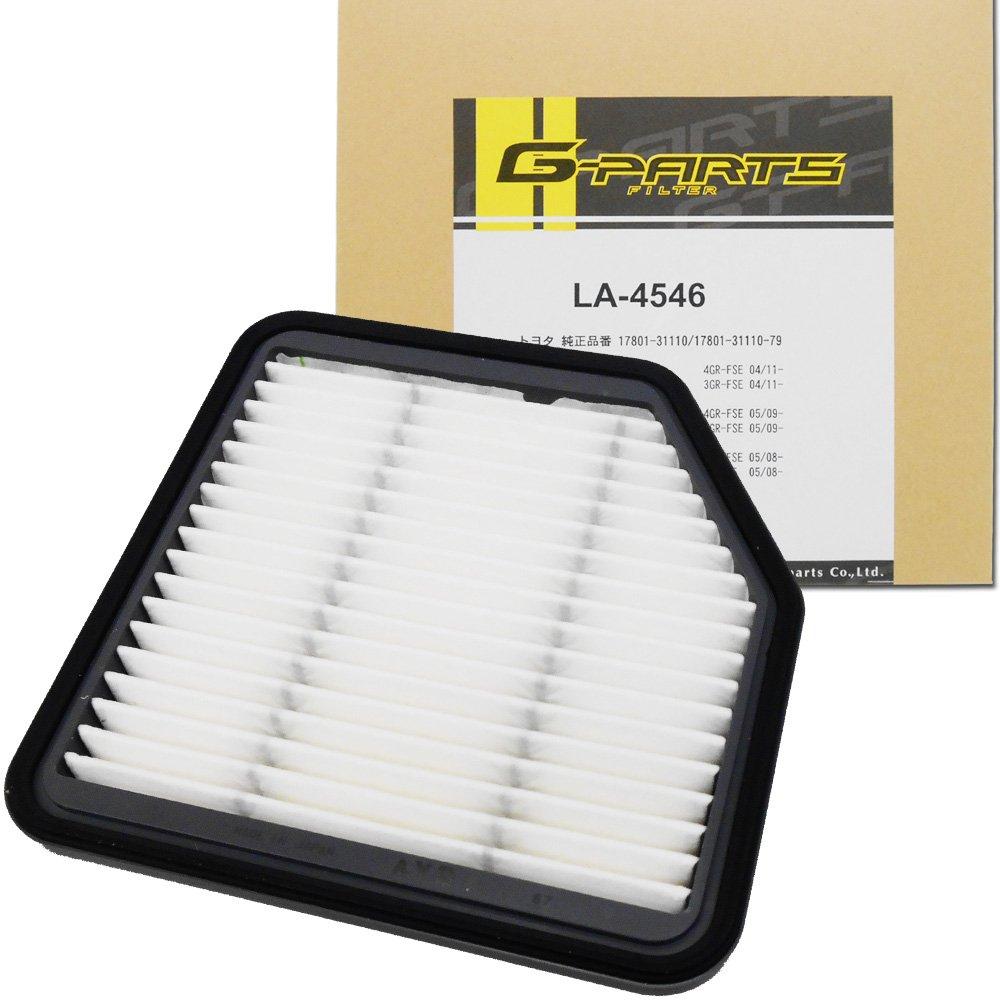 

Air Filter Mark Release G-PARTS LA-4546 (Toyota X) [Model DBA-GRX120, 121, 125, Year 04/11-09/10]