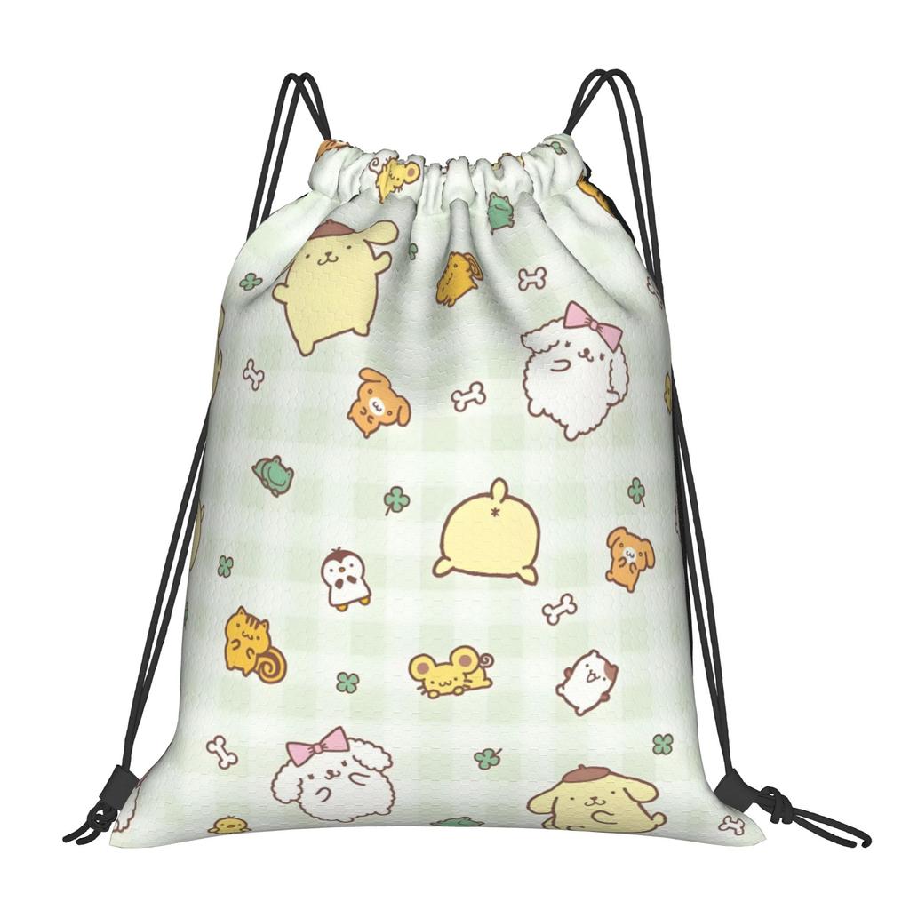 Custom P-Pompompurines Drawstring Bag for Shopping Yoga Backpacks Men Women Cute Dog Sports Gym Sackpack