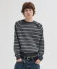 LEIRE Diagonal Henley Neck Crop Knit [Gray St]