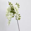 Artificial Wistaria with Green Leaves UV Resistant Fake Flower Decoration Indoor Outdoor Home Wedding Party Faux Flower Decor