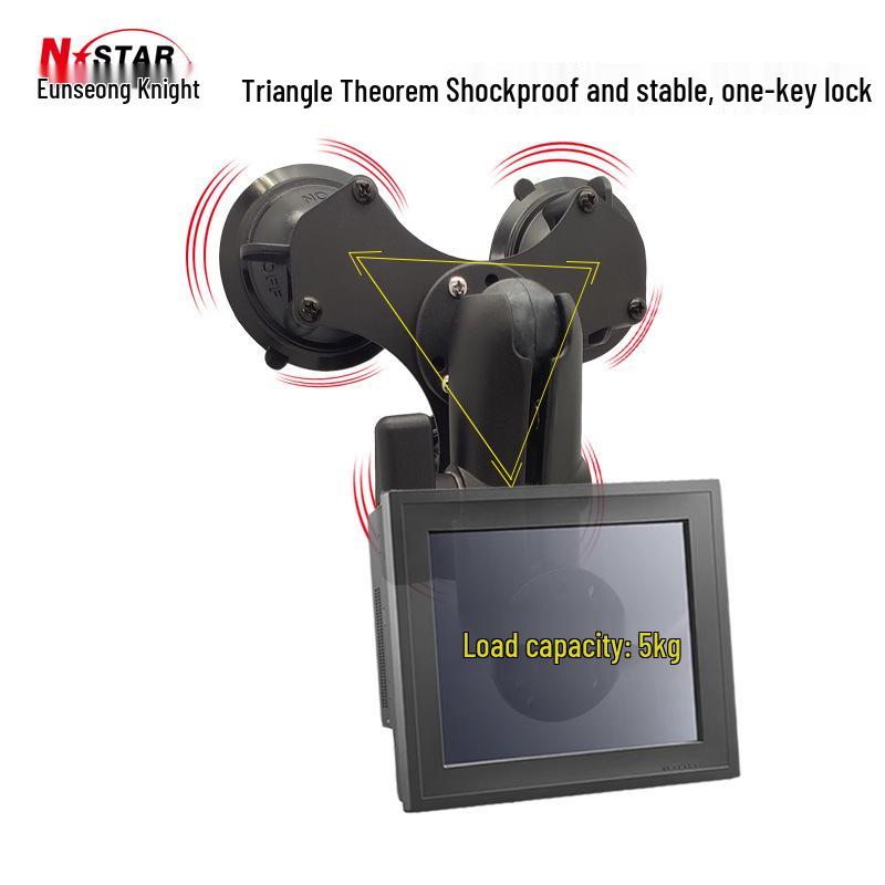 3U Film & TV Equipment Bracket: Tablet Stand with 1.5-inch Ball Head Vacuum Suction Cup.