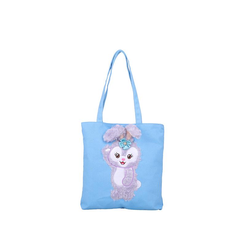 

2025 новая холщовая хлопковая ручная холщовая сумка, персонализированная рекламная сумка для покупок, наплечная холщовая сумка, женская мода синий