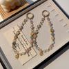 Retro Luxury Beaded Mobile Phone Lanyard Mobile Phone Wrist Strap Phone Short Anti-Lost Chain Exquisite Keychain Pendant