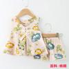 Girls Summer Floral Rayon Vest And Shorts Set Cute Baby Cotton Silk Home Wear Two Piece Outfit For Kids