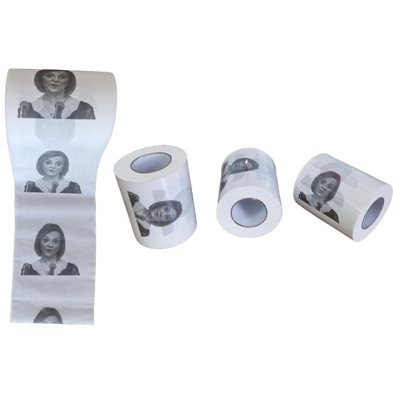 Elizabeth Truss Printed Toilet Paper Rolls Funny Political Prank Gift High-quality Wood Pulp Material