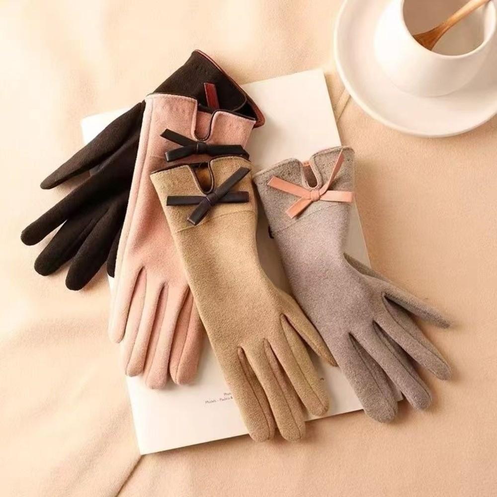 Thickened Plush Winter Driving Gloves Windproof Material Women Fleece Gloves for Women