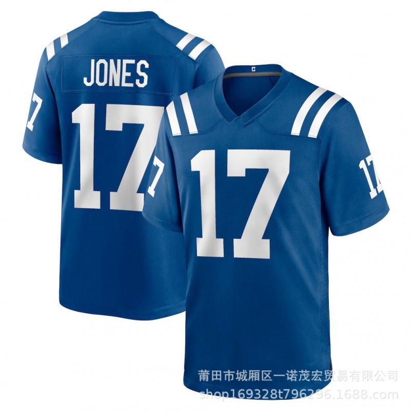 Indianapolis Colts Football Jersey 2 53 LEONARD 18 MANNING Mens Embroidered Rugby Shirt
