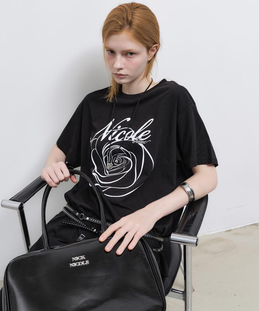 Nigaennikol Nicole Rose Sleeve Top_Black White