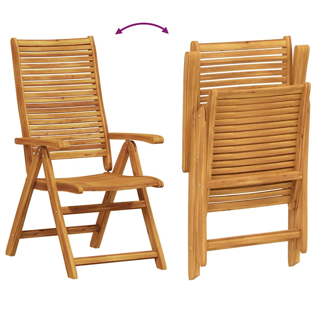 Garden Dining Set 5 pcs Brown Solid Acacia Wood