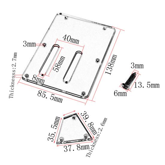 Acrylic HSH Pickguard Back Plate Truss Rod Cover Set for Ibanez RG350 EXZ