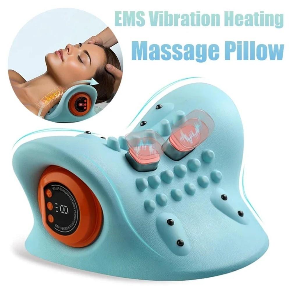 Neck and Head Cervical Massager EMS Acupoint Massage Pillow Cervical Massage Pillow Relaxation Use