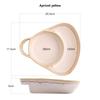 Retro single-handle breakfast grid ceramic baking pan creative baked rice snack fruit salad plate personalized breakfast plate, apricot