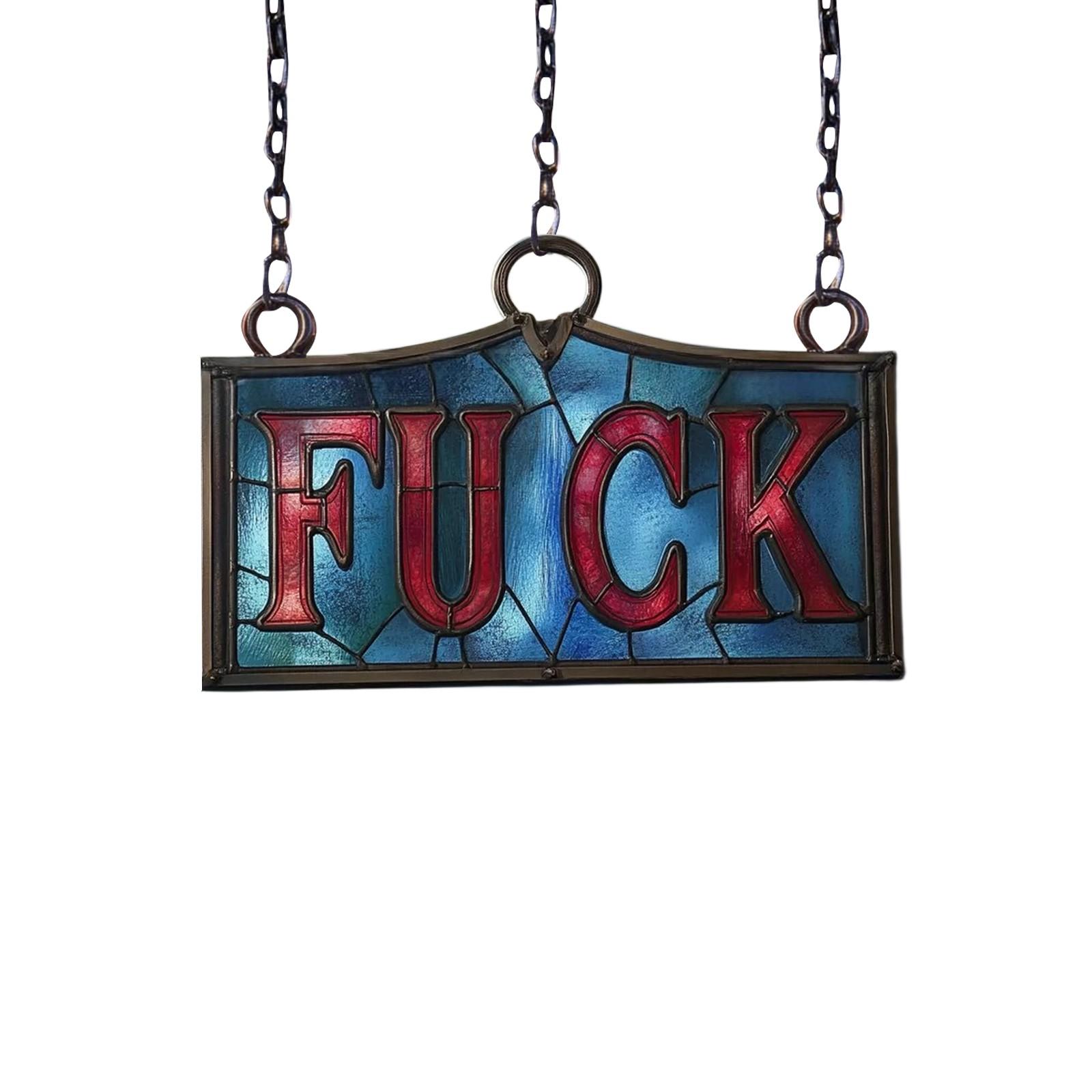 

Flat Color Gothic Hanging Sign Acrylic Window Decoration, Creative Craft Pendant Home Decoration Hanging Sign One Size