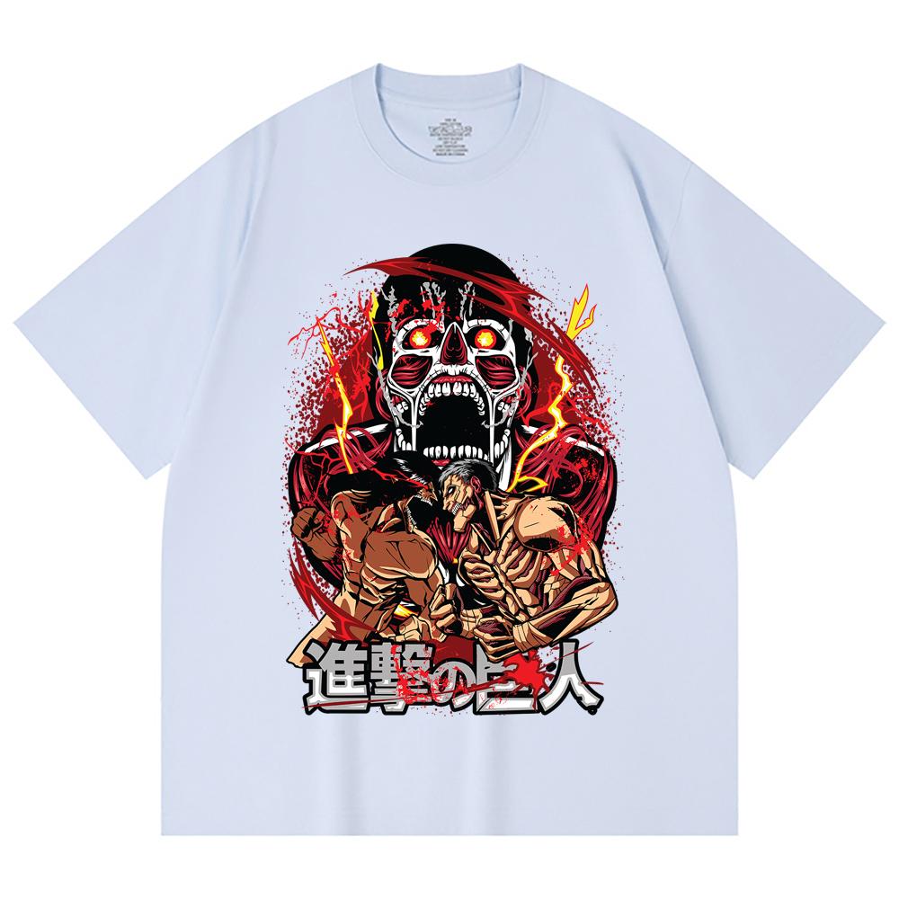 230 Gsm 100% Cotton Attack on Titan V8 Print Unisex Heavy Cotton T Shirt