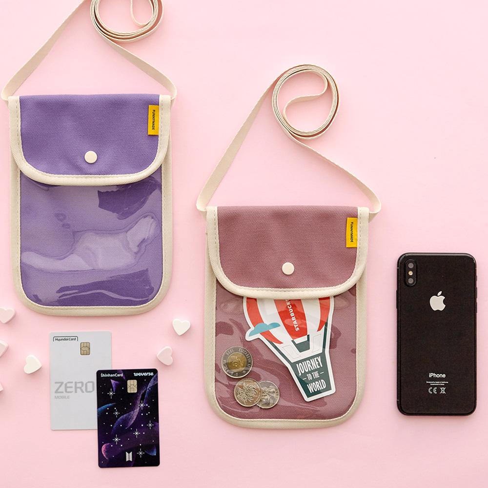 Funnymade Canvas Phone Crossbody Mini Bag - 6 Colors