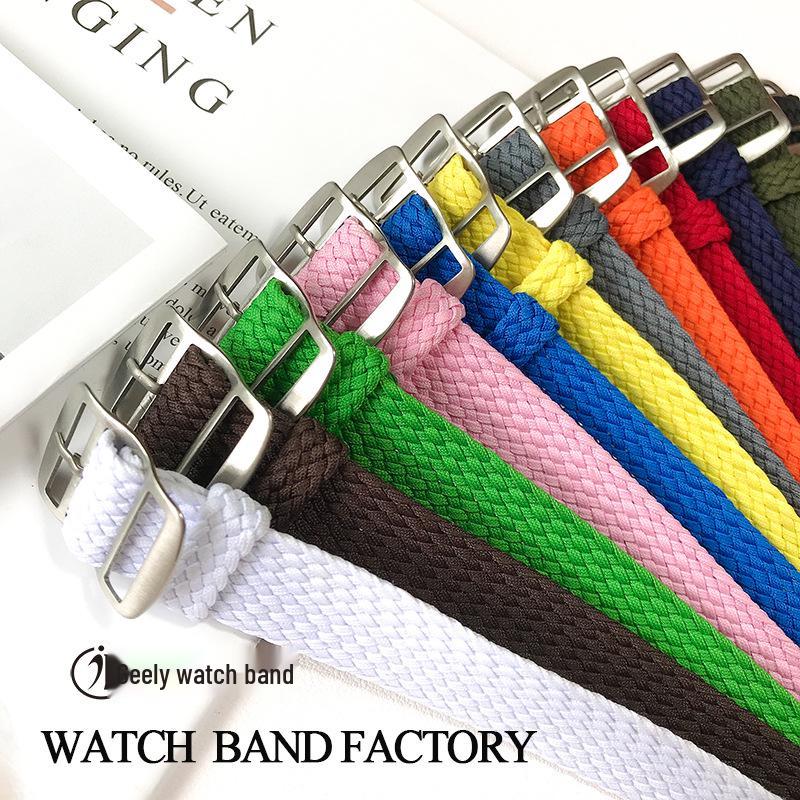 

Однотонный ремешок для часов из нейлонового канваса с плетеным сетчатым ремешком, доступный в размерах 14, 18, 20 и 22 мм. В наличии. 14mm (Not in stock, minimum order of 100) темно-синий