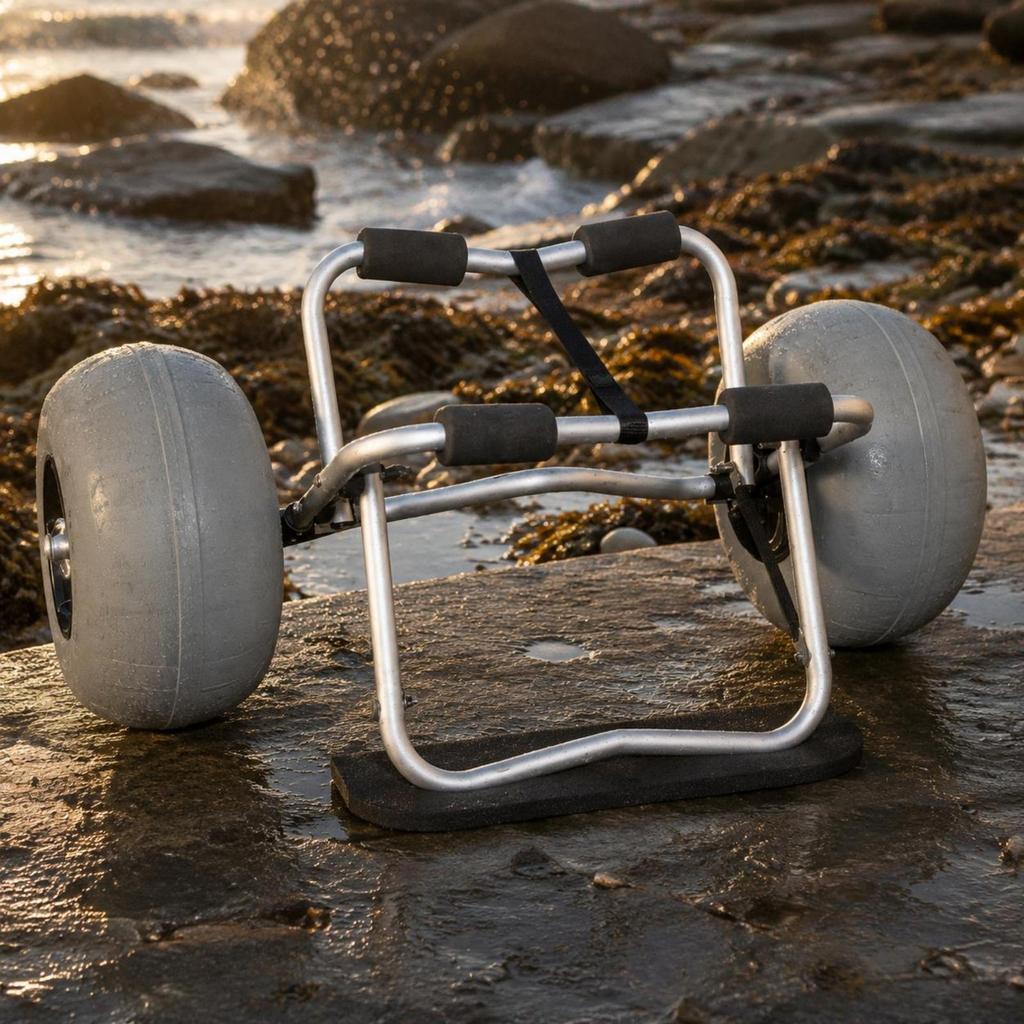 Beach Kayak Trailer Cart Loose Sand Friendly Trolley Portable Paddle Board