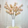 Artificial Cherry Flower Branch 4 Pronged Romantic False Flower Branch Decoration for Home Living Room Bedroom White