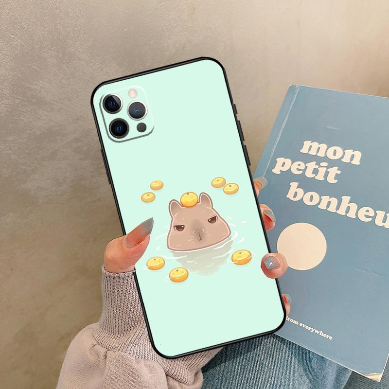

Funny Capybara Case For iPhone 17 Air 15 14 13 12 11 16 Pro Max 13 mini XR 15 16 Plus 16e Back Cover Shell iPhone 17 Pro