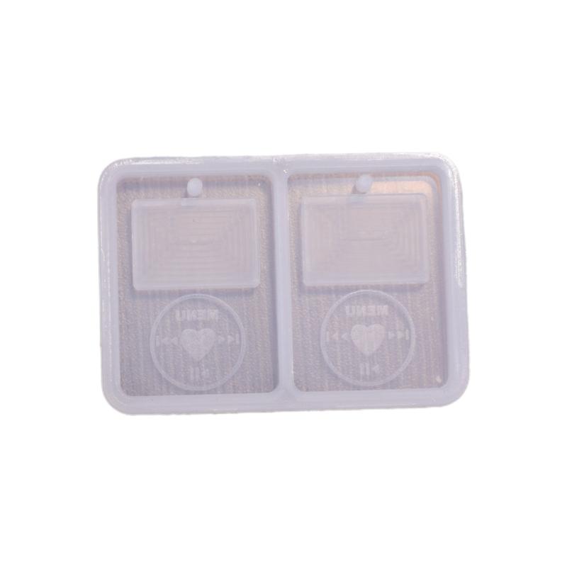 Epoxidové tekuté písky Silikonové formy Tvar přehrávače médií Přívěsek Forma Pryskyřice Forma na přívěsek Ruční výroba