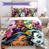 3pcs Monster High Draculaura4 Design Cover Set - HD Printed Bedding with 1 Cover and 2 Pillowcases - Perfect for Home and Dorm Decor