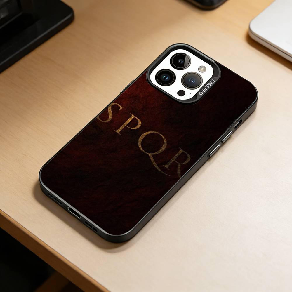 SPQR R-Roman Empire SPQR  Phone Case For iPhone 17,16,15,14,13,12,11 Plus,Pro Max,XS,Colorful Silver Black Cover