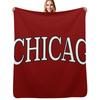 Uchicago - Serif Font Curved Throw Blanket Warm Napping Blanket for Office Couch Bed