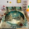 Christmas Digital Printing 3D Printing Polyester Pillowcase Quilt Cover Two Or Three-Piece Set