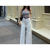 Spring New Women's Clothing French Vintage Style Fashion All-Match High Waist Stretch Nautica Style Micro-Pull Denim Pants