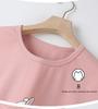 Women's Summer Cotton Pajamas: Short Sleeve Top & Long Pants, Stylish, Casual, Loose Fit, Plus Size, Outdoor-Friendly Loungewear