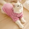 Plush Velvet Thickened Cotton Jacket for Cats - Autumn/Winter Style, Silver Gradient, Warm Pet Clothing for German & English Shorthair Kittens