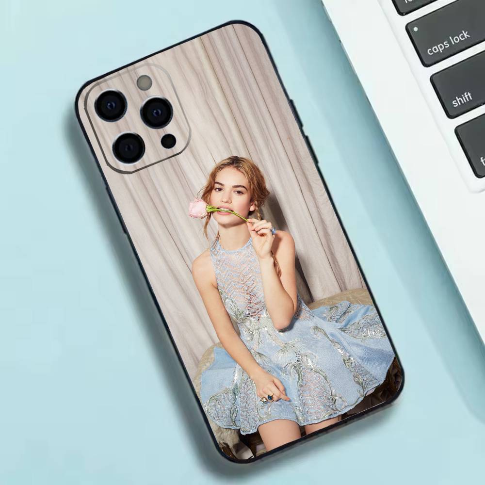 

Actor L-Lily James Phone Case Silicone Soft For IPhone 17 16 15 14 13 12 11 X XR Plus Pro Max Plus iPhone16