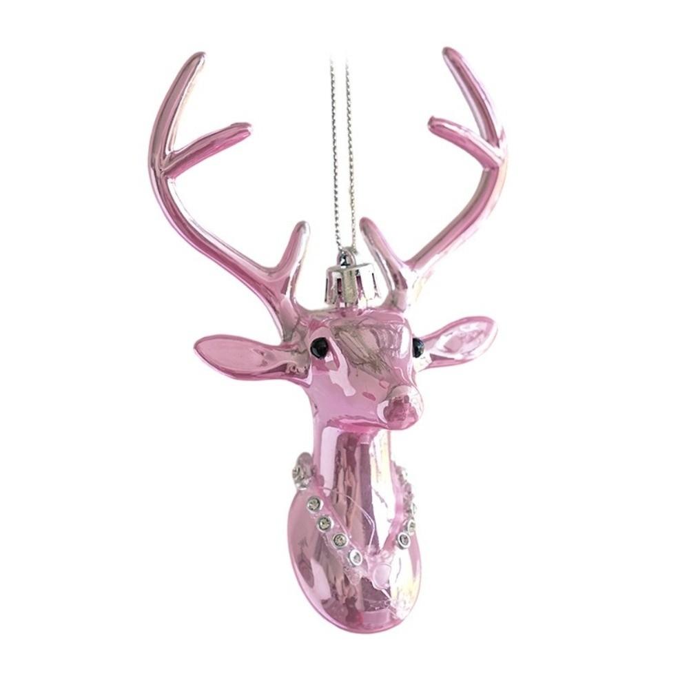 Glitter Accent Plastic Hanging Pendant Plastic Holiday Tree Decoration Christmas Tree Decor