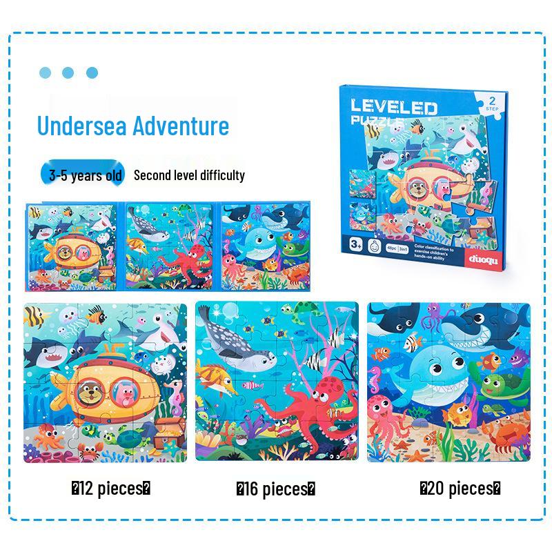 Magnetic Animal & Transport Puzzle Set for Early Childhood - Levels 1 To 5