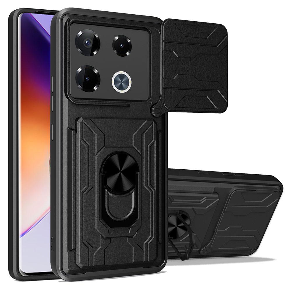 Phone Case For Infinix Note 40 Pro+/Note 40 Pro 5G/4G PC+TPU Kickstand Back Cover with Camera Slider