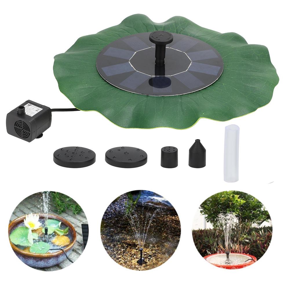 5V 1.6W Solar Water Fountain Pump Floating Landscape Fountain for Outdoor DecorationWith Lithium
