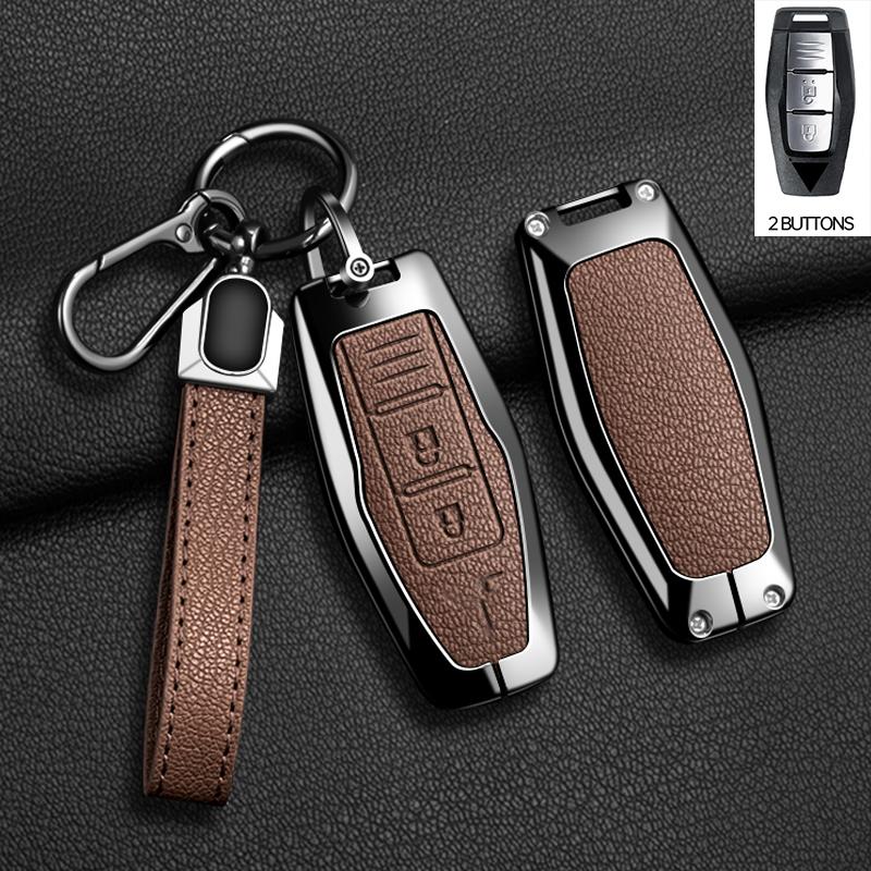 2 3 4 Buttons Auto Intelligent Key Fob Cover Case Key Ring Fit For Mitsubishi Outlander Control Smart Key Fob Mount Auto Accessories