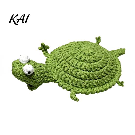 Kit Fai da Te Sottobicchiere Lucertola all'Uncinetto, Artigianato Animale a Maglia Fatto a Mano, Sottobicchiere Decorativo per Tazza da Bevanda Caffè per Adulti, Principiante