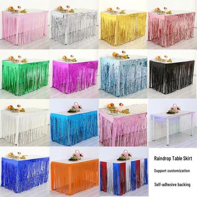 275x75cm Tinsel Table Skirt - Party & Event Decoration