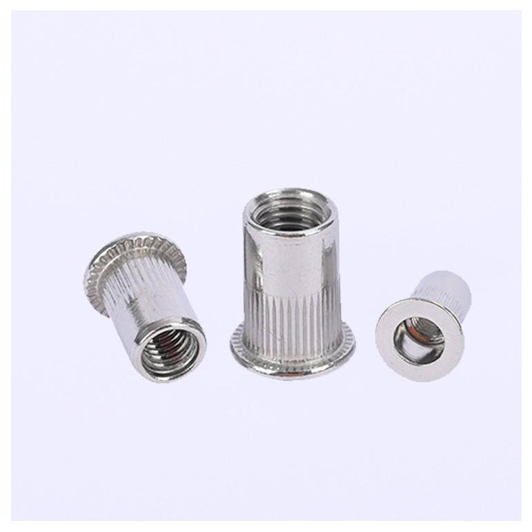 Stainless Steel & Carbon Steel Zinc-Plated Vertical Grain Through Hole Rivet Nut