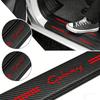 AJV1 Car Rear Bumper Guard Protector Sticker For Galaxy Emblem Carbon Fiber Front Door Sill Threshold Cover Auto Accessories