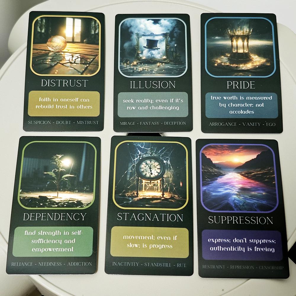 Shadow Work Cards | 33 Unique Oracle Cards | Self-Care & Oracle Companion 10.3*6cm