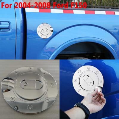 For 2004-2008 Ford F150 1pc Silver Chrome Gas Fuel Door Cover Fuel Tank Cap Trim