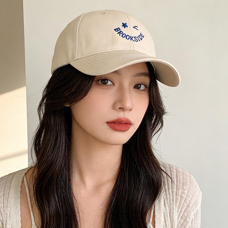 Cotton Baseball Cap With Embroidered Letters For Casual Sun Protection Men Women
