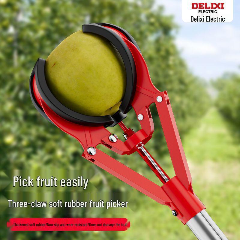 Delixi Telescopic Fruit Picker with Three-Claw Design for High-Altitude Apple and Peach Harvesting