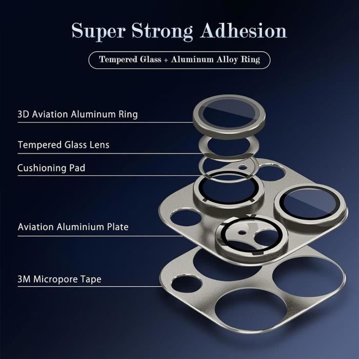 Tempered Glass - for iPhone - 15 Pro Max - Scratch Protection - Natural Titanium Color - 0.3 Mm