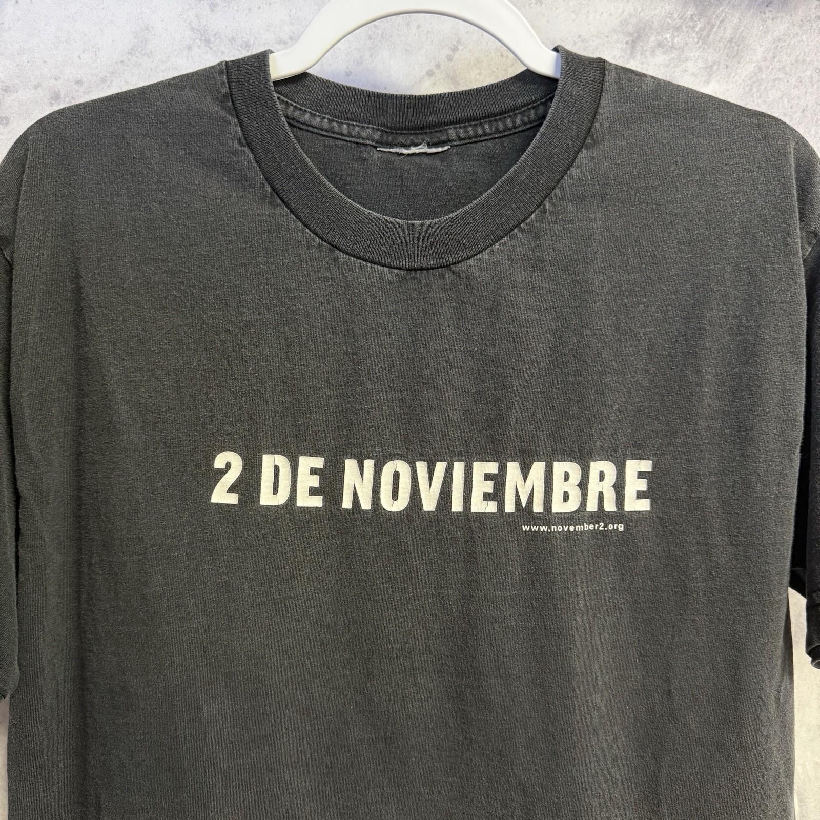 Vintage 2 de Novimbre T Shirt Mens Medium Black Día de Muertos Day of the Dead L
