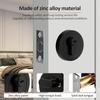 Round Door Latch Zinc Alloy Effective Protection Anti Theft Deadbolt Lock Single Cylinder Deadbolt for 35mm-50mm Door Thickness