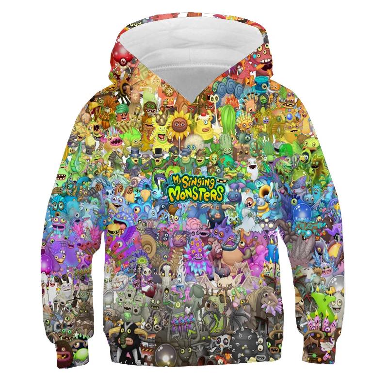 Kids Clothes My Singing Monsters Print Hoodie Girls Cartoon Casual Sweatshirts Children's Clothing Autumn Boys Hoody Pullover